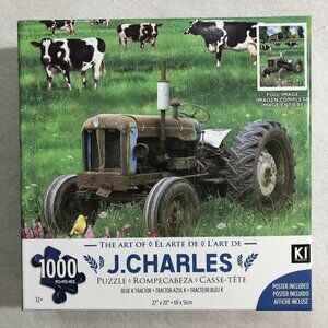 Blue K Tractor J. Charles 1000 Pcs Puzzle Jigsaw Farmer Cow Farm Agriculture New